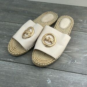 Coach espadrille sandal color cream size 8